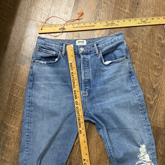 AGOLDE Button Fly, High Waisted, straight leg stretch Jeans SZ 30 - Picture 9 of 10